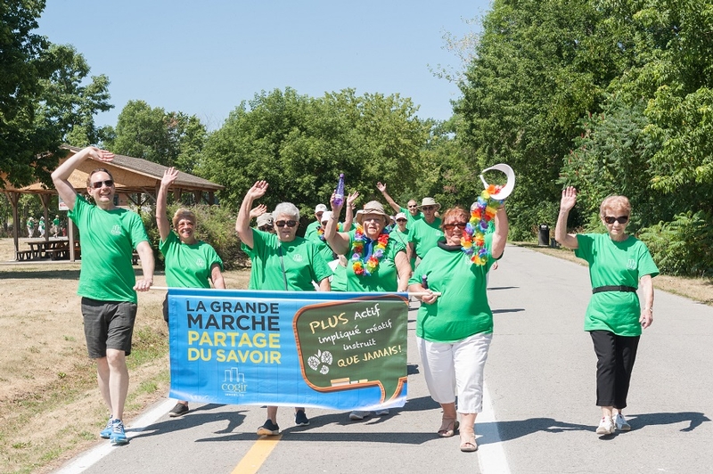 Des aînés s'unissent pour La Grande Marche « Partage du Savoir 2018 » à ville Sainte-Catherine