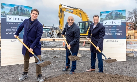 Construction of Virtuo, a Brand-New Rental Condo Project in Sainte-Rose, Is Officially Launched