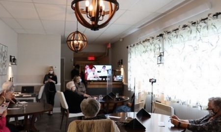 A Very Special Chat Over Coffee for the seniors at Résidence Memphremagog
