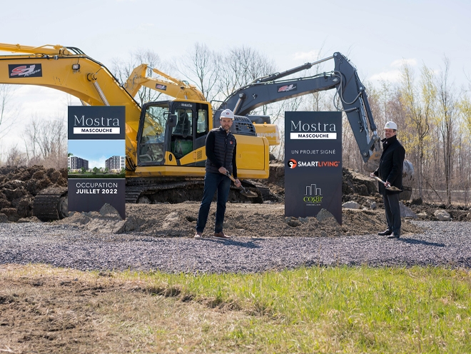 COGIR IMMOBILIER ET SMARTCENTRES S’UNISSENT POUR LANCER LE 4IÈME PROJET DE CONDO LOCATIF MOSTRA MASCOUCHE, UN TOUT PREMIER PROJET SMARTLIVING AU QUÉBEC!